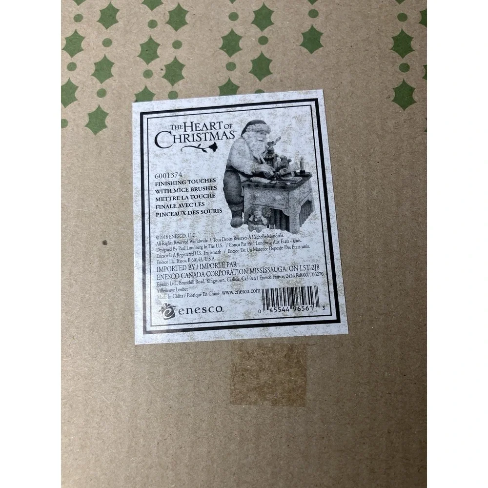 RARE Enesco The Heart Of Christmas Santa Finishing Touches 6001374 Retired